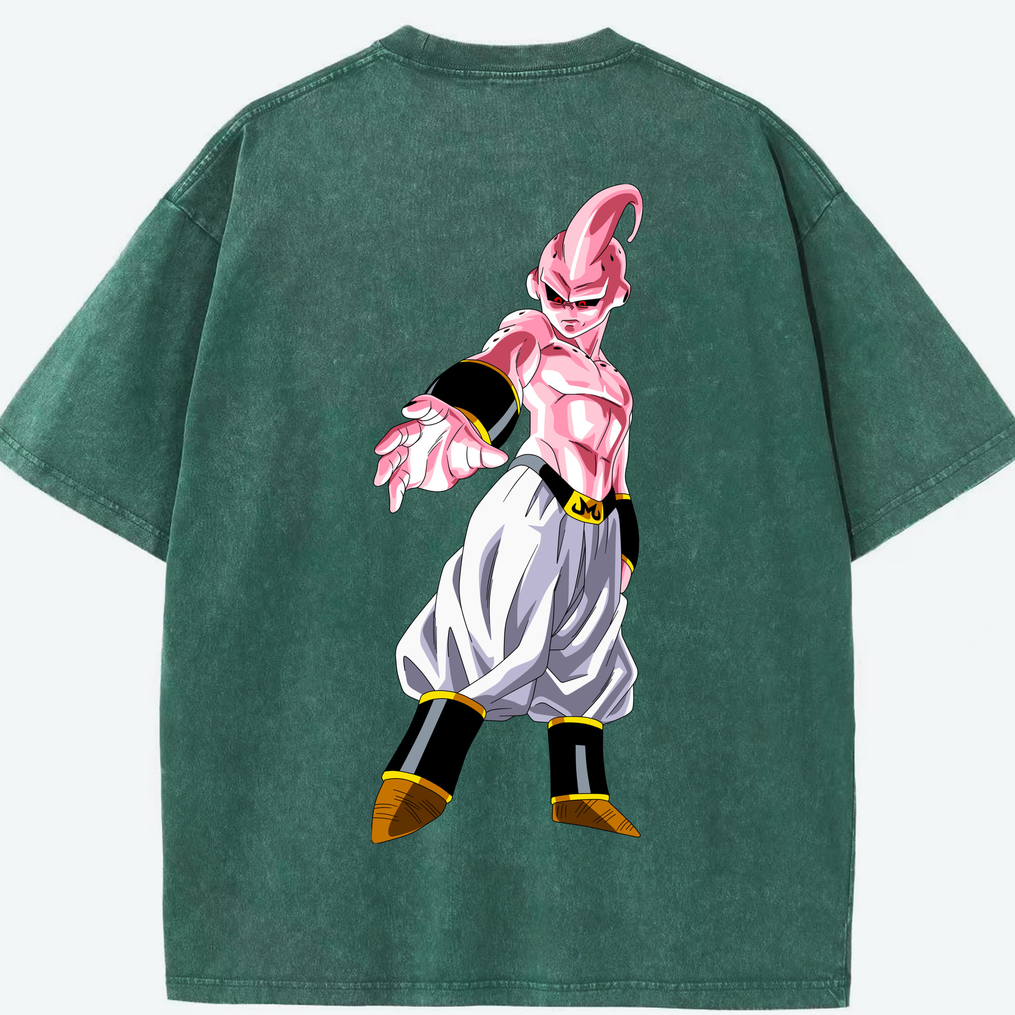 （画像用） ドラゴンボール 魔人ブウ DRAGON BALL Majin Buu 綿100% ヴィンテージ風 半袖Tシャツ（背面プリント）